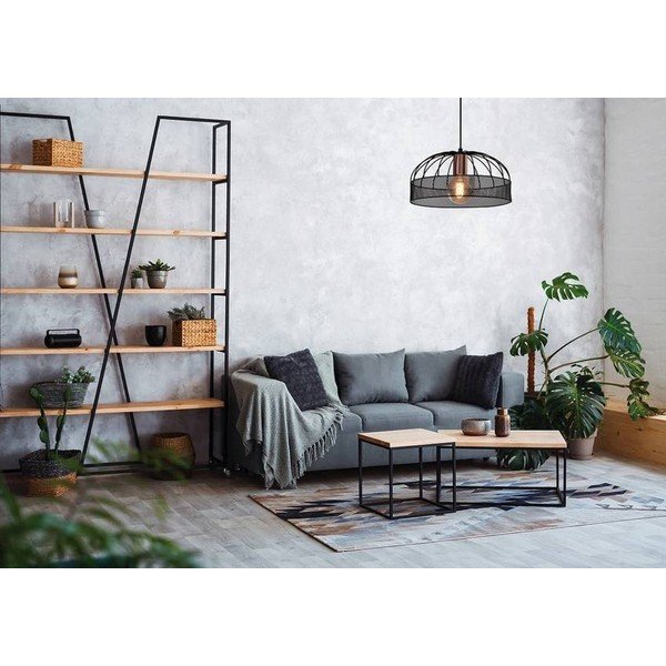 Черно метално висящо осветително тяло ø 30 cm Levi - Candellux Lighting-image-1