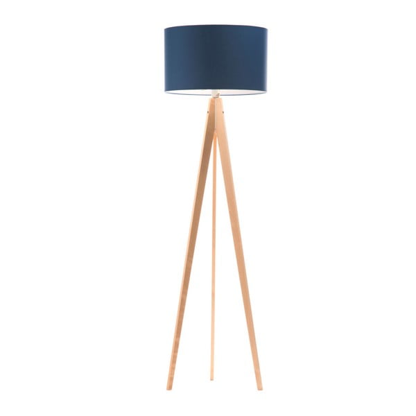 Modrá stojací lampa 4room Artist, bříza, 150 cm