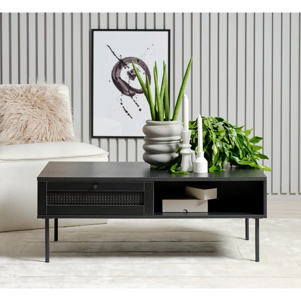 Черна масичка за кафе 60x110 cm Pensacola – Unique Furniture-image-1