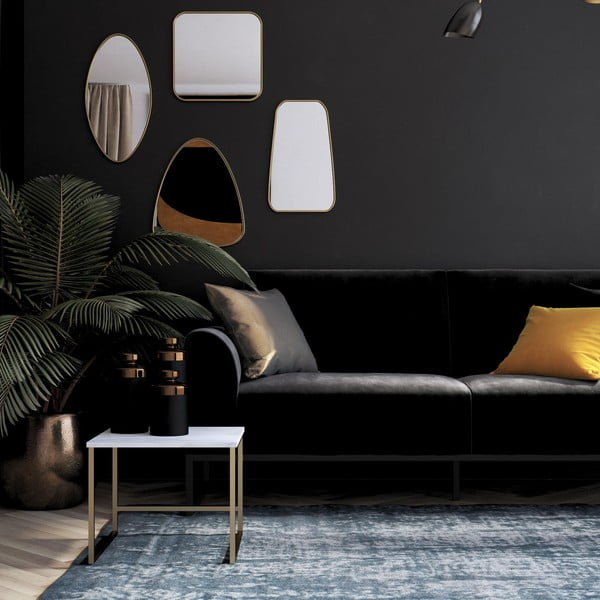 Черен разтегателен диван 217,2 cm Adley - CosmoLiving by Cosmopolitan-image-1