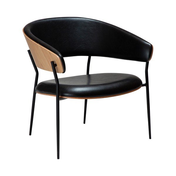 Черен стол от изкуствена кожа Crib – DAN-FORM Denmark