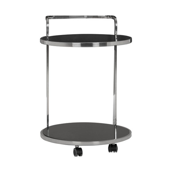 Маса за сервиране на колелца със стъклен плот ø 50 cm Ackley - Premier Housewares-image-2