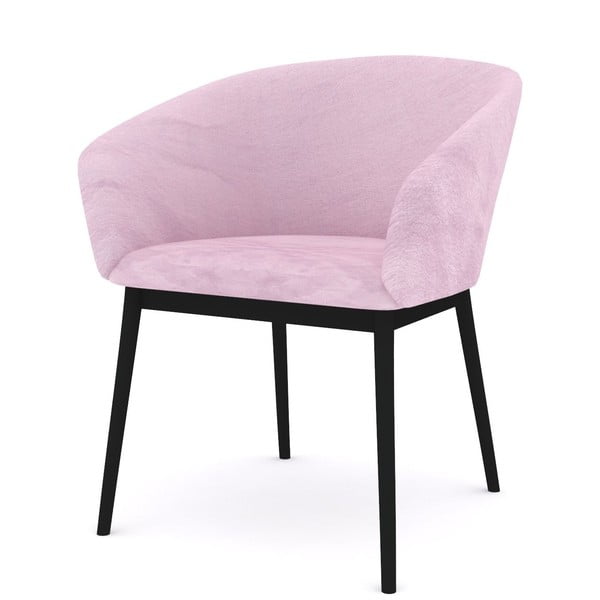 Трапезен стол с розова седалка Capella - Livin Hill