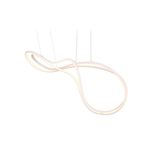 Бяло LED висящо осветително тяло с метален абажур Nala - Trio Select-image-2