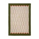 Зелен/в естествен цвят ръчно изработен вълнен килим 120x170 cm Apex Border Wool – Flair Rugs
