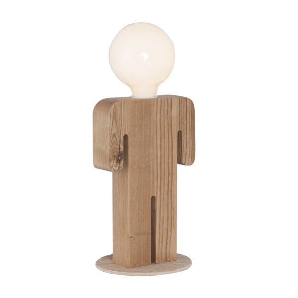 Дървена настолна лампа Lui&Lei - Homemania Decor-image-1