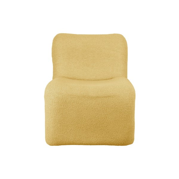 Кресло от букле в цвят жълта охра Fuerza – Leitmotiv-image-2
