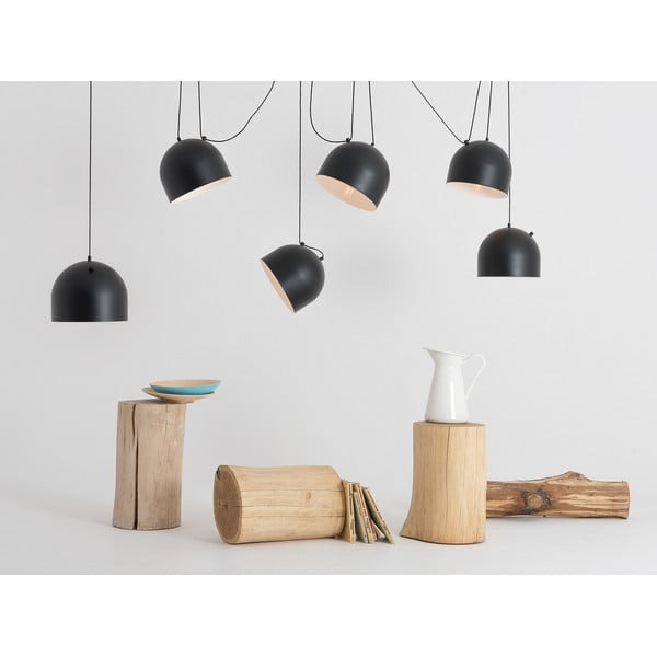 Черна висяща лампа с метален абажур 250x250 cm Popo - CustomForm-image-4