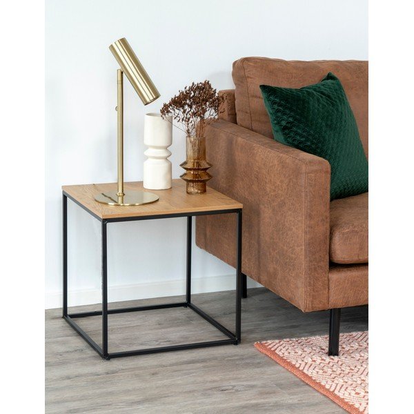 Масичка за кафе с плот в дъбов декор , 45 x 45 cm Vita - House Nordic-image-2