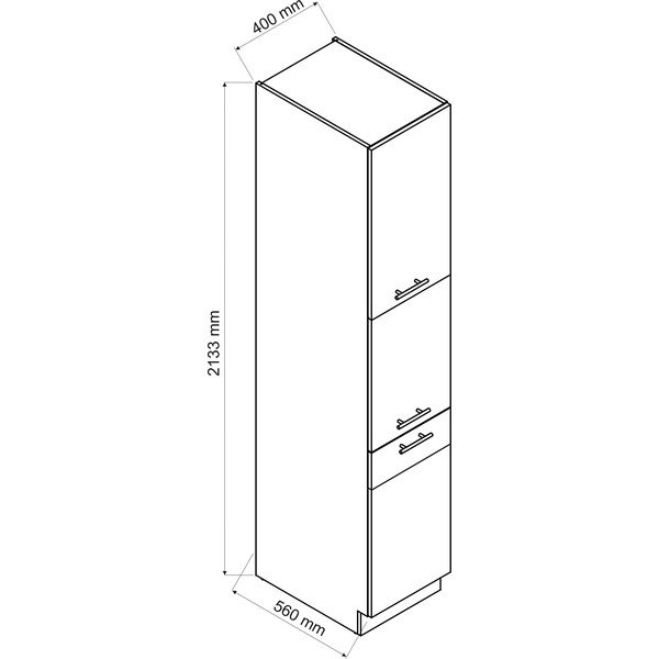 Висок кухненски шкаф за хранителни продукти (с ширина 40 см) Kian - STOLKAR-image-1