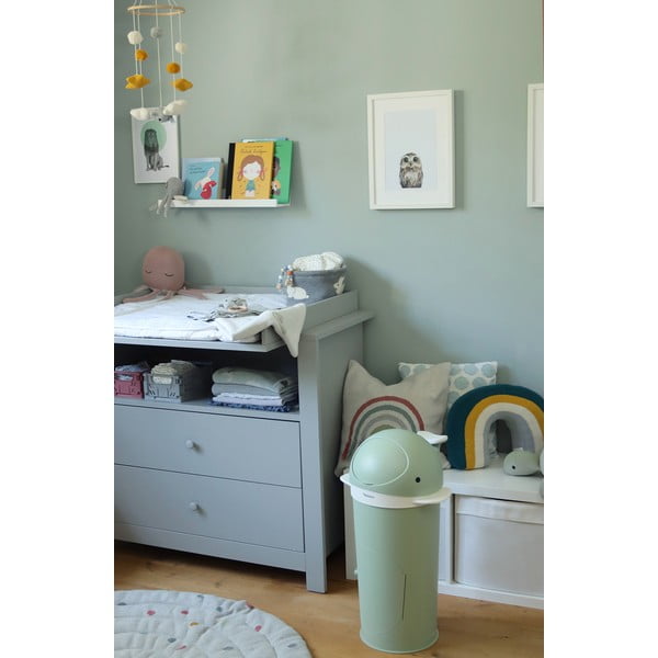 Зелено пластмасово кошче за пелени 25 l Whale – Kindsgut-image-1