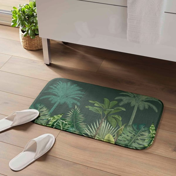 Зелен килим за баня 45x75 cm Vagabonde – douceur d'intérieur-image-1