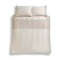 Бежово двойно удължено спално бельо от микросатен 230x220 cm Deco Sequin – Catherine Lansfield