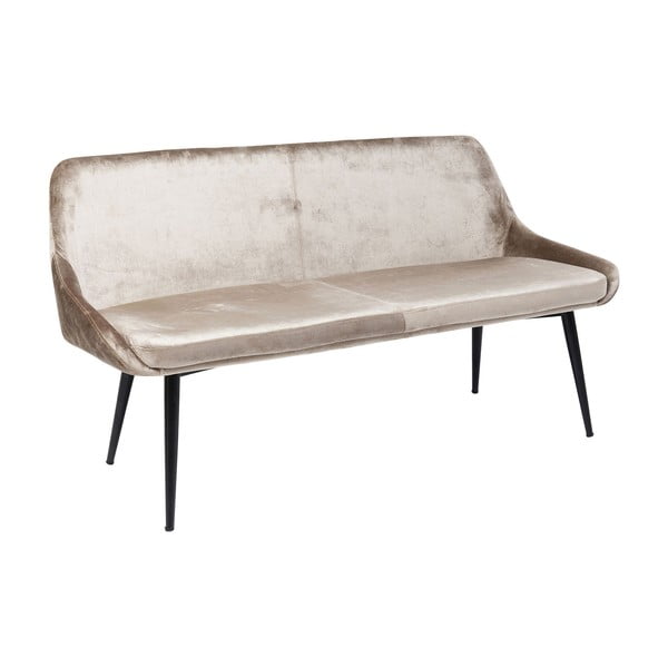 Бежова кадифена пейка East Side - Kare Design-image-2