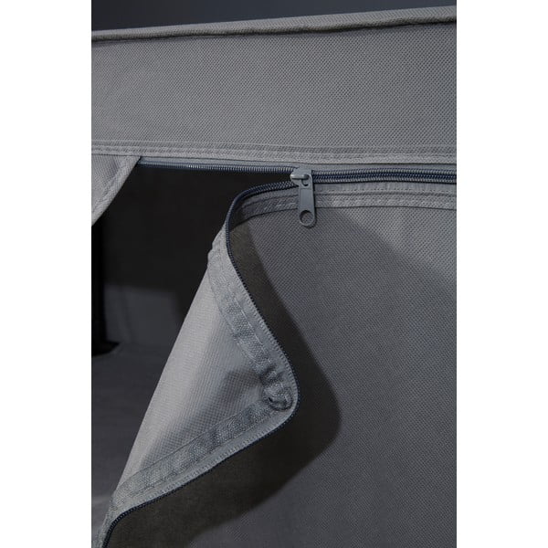 Сив текстилен гардероб 90x160 cm Dara – Premier Housewares-image-4