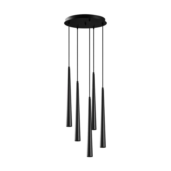 Черна висяща лампа за 5 крушки Uğur Drop - Opviq lights