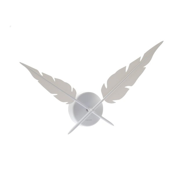 Hodiny Feathers, white-image-1