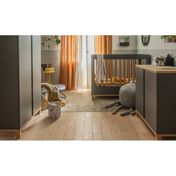 Сив скрин с чекмеджета , височина 85 cm Altitude - Vox-image-1