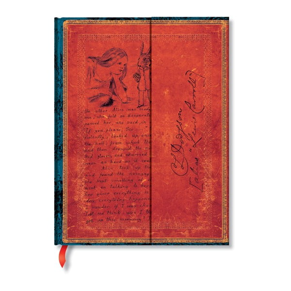 Тетрадка "Алиса в страната на чудесата" с твърди корици, 18 x 23 cm - Paperblanks