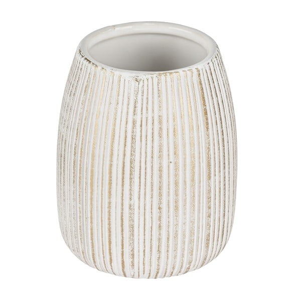 Керамична чаша за четки за зъби от в бял и златист цвят Pascoli – Wenko-image-3