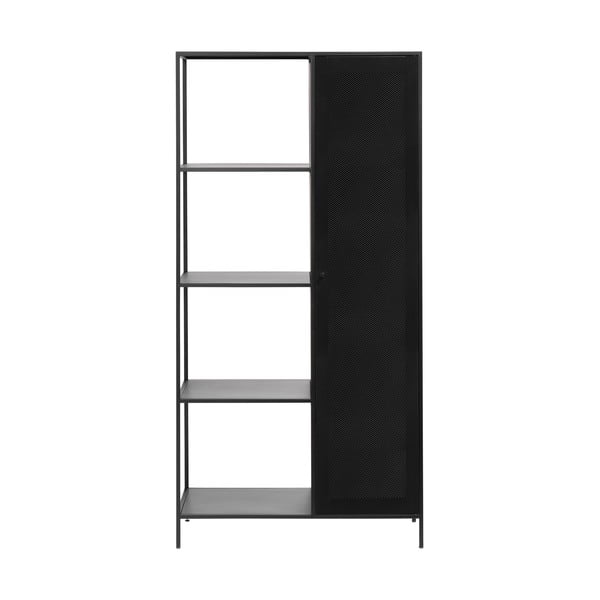 Черна метална етажерка за книги 90x180 cm Malibu - Unique Furniture