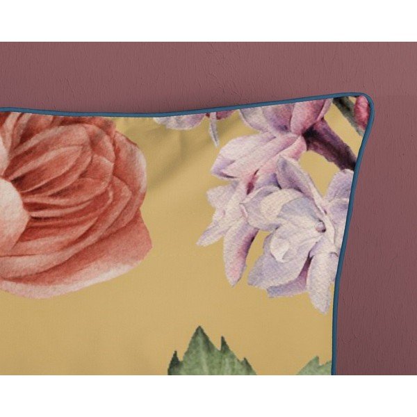 Жълт чаршаф от органичен памук за единично легло Flowery, 140 x 200 cm Organic - Descanso-image-3