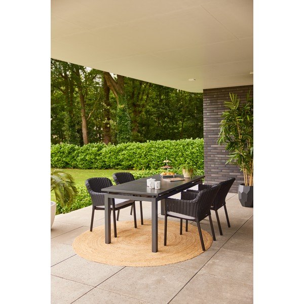 Черен пластмасов градински стол Cairo - Hartman-image-1