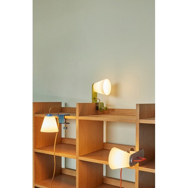 Сива настолна лампа със стъклен абажур (височина 23 cm) Lure – Hübsch-image-2