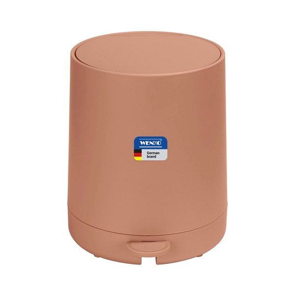 Кафяво пластмасово кошче за боклук с педал 5 l Fablo – Wenko-image-3