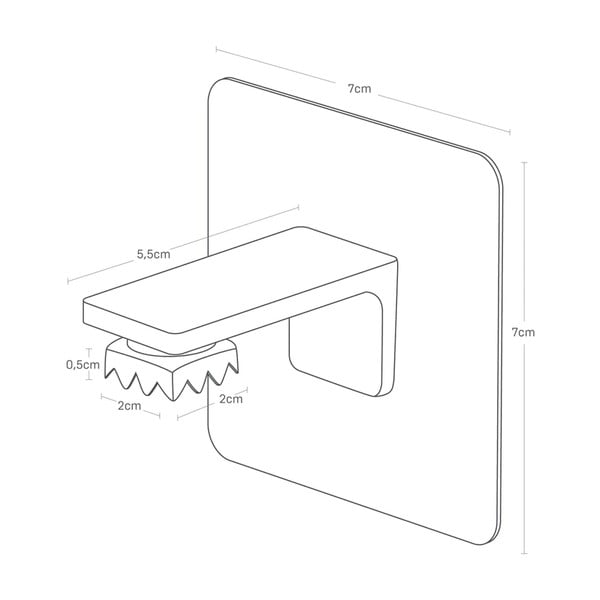 Черна самозалепваща пластмасова магнитна поставка за сапун Film Hook – YAMAZAKI-image-4