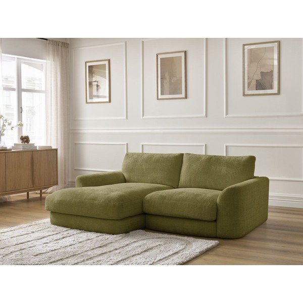 Шенилов ъглов диван в цвят каки (ляв ъгъл) Leonore – Bobochic Paris-image-4