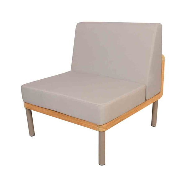 Модул за градински диван в сив и естествен цвят (среден модул) Kallysta – Ezeis