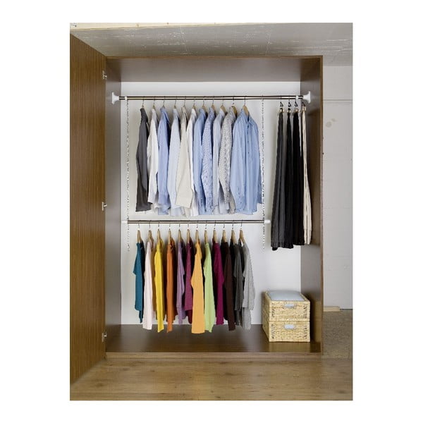 Метална телескопична стойка за дрехи сребърна Garment – Wenko-image-2