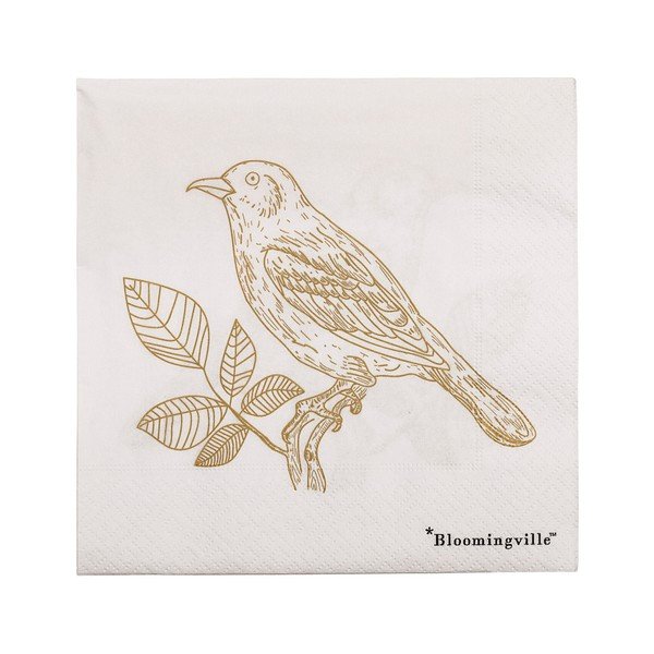 Комплект от 20 хартиени салфетки Birdie, 33 x 33 cm - Bloomingville