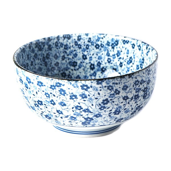 Синя и бяла керамична купа за удон, ø 16 cm Daisy - MIJ