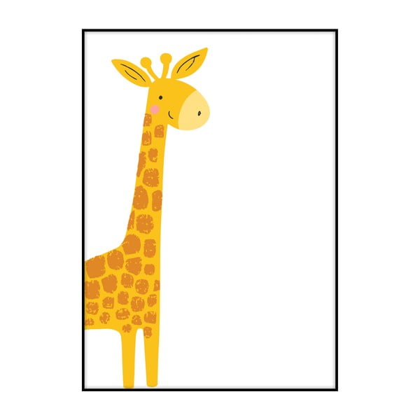 Плакат Сладък жираф, 40 x 30 cm - Imagioo