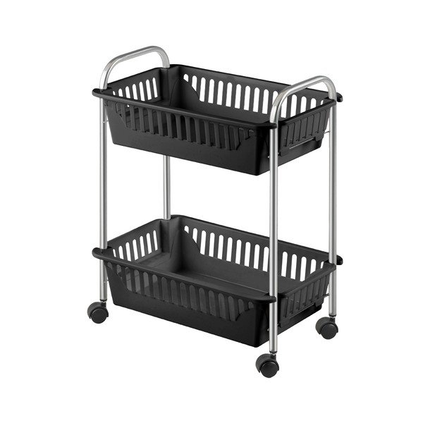 Черен подвижен стелаж 41x52x26 cm Oslo – Metaltex