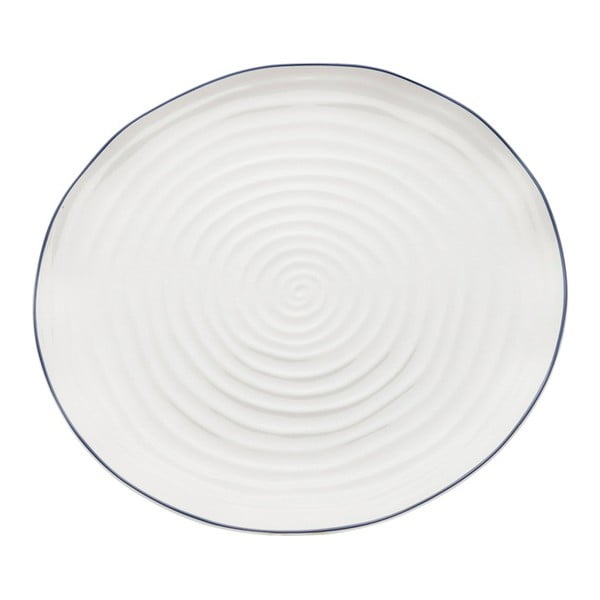 Bílý porcelánový talíř Kare Design Swirl, Ø 31 cm