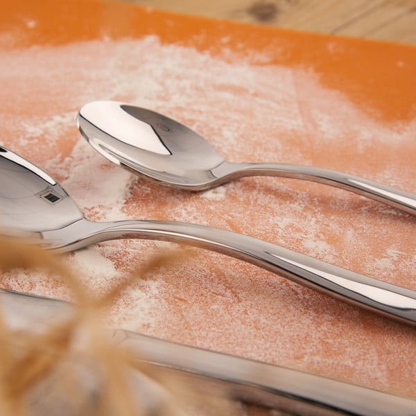 Прибори за хранене от неръждаема стомана в сребрист цвят 24 бр. Shape – Orion-image-1