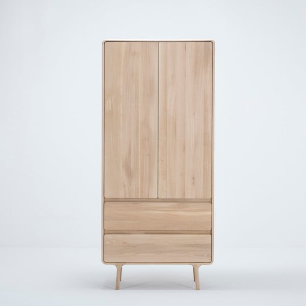 Дъбов гардероб 90x200 cm Fawn - Gazzda-image-3