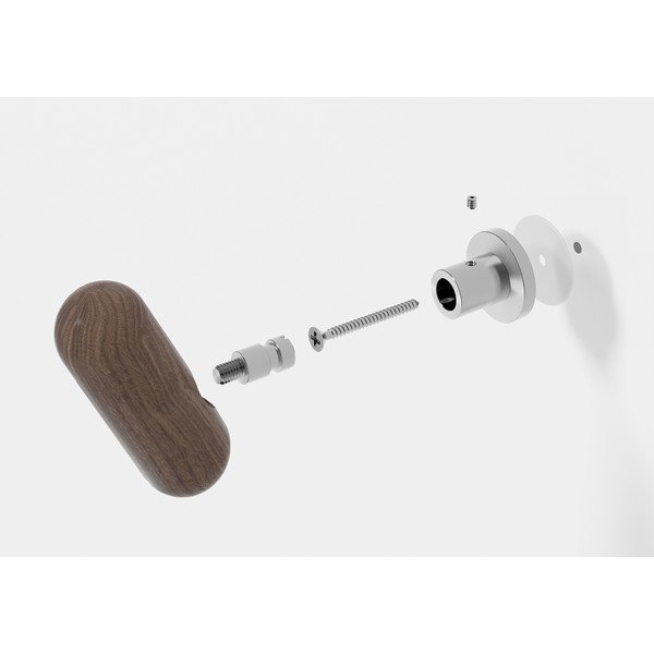 Кука за стена, изработена от орехово дърво Yoku - Wireworks-image-1