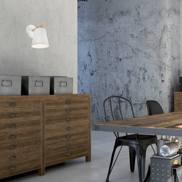 Бяла стенна лампа ø 15 cm Ellie - LAMKUR-image-2