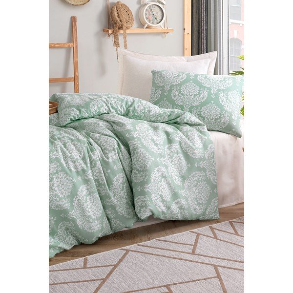 Зелено единично  спално бельо 140x200 cm Post – Mijolnir-image-1