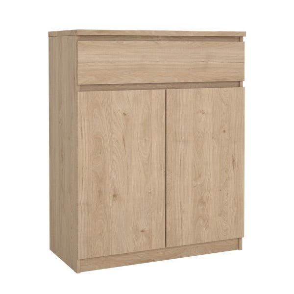 Скрин от дъбов декор в естествен цвят 80x100x40 cm Naia – Tvilum-image-3