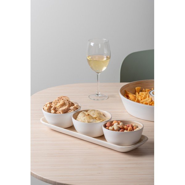 Бял бамбуков комплект за сервиране Puro – PT LIVING-image-1