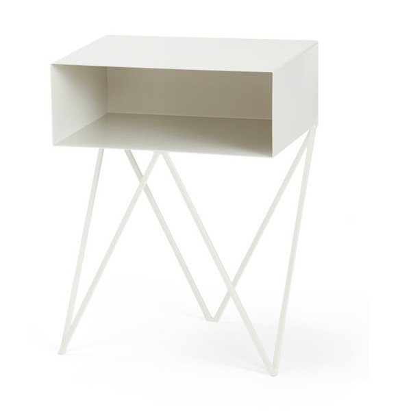 Bílý příruční stolek &New Robot