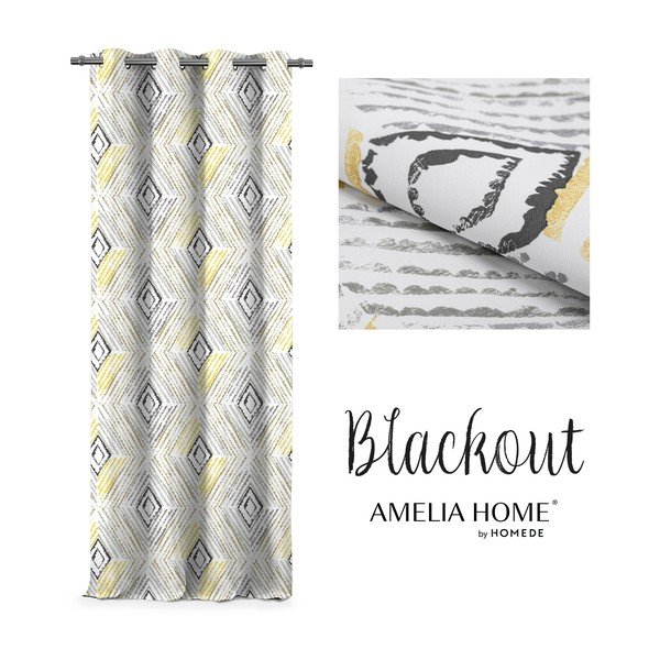 Завеса Geometric Grey, 140 x 245 cm - AmeliaHome-image-2