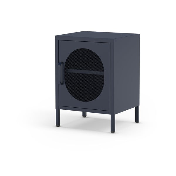 Тъмносиньо метално нощно шкафче Diora – Marckeric-image-3