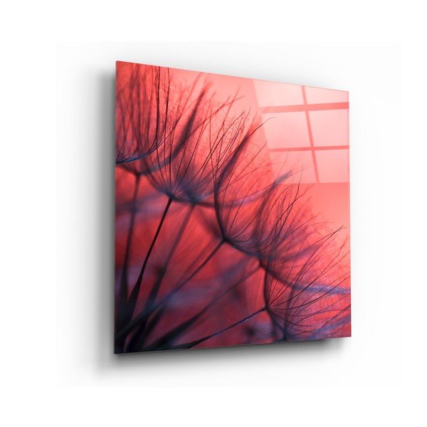 Картина върху стъкло , 40 x 40 cm Red Dandelion - Insigne