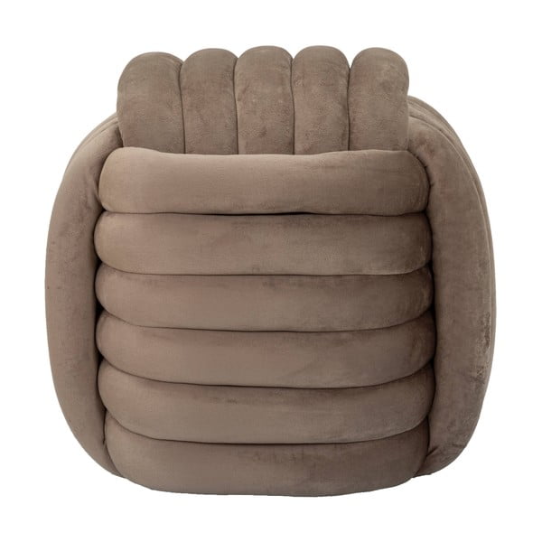 Сиво-кафява кадифена табуретка Softy – Mauro Ferretti-image-2